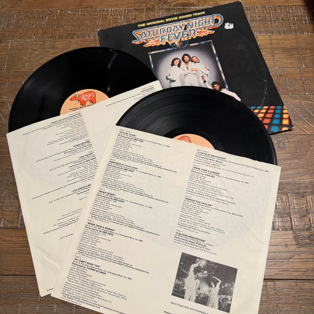 Saturday Night Fever Soundtrack 2xLP Vinyl Record Set RSO RS-2-4001 Gatefold